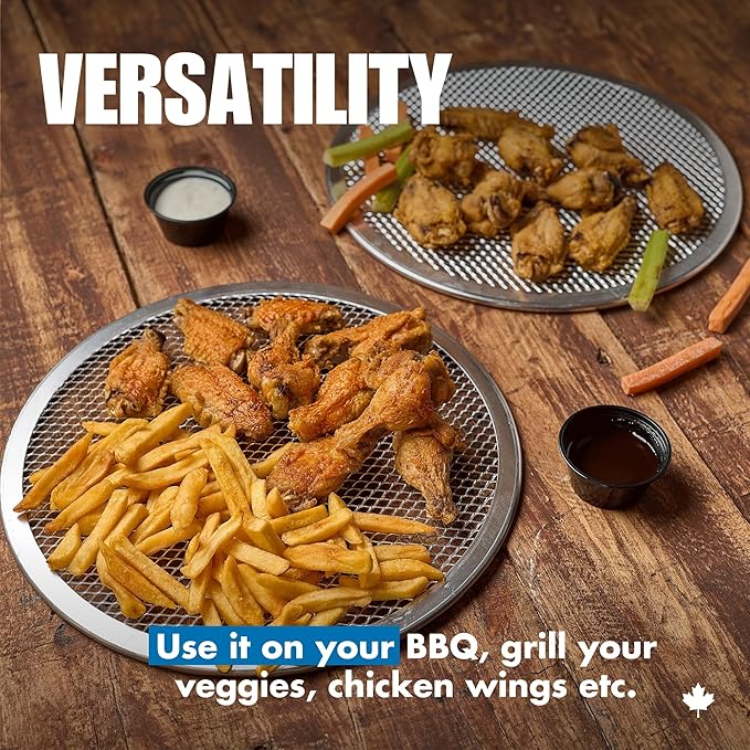 Norjac 8 Inch Pizza Screen, 12 Pack – Aluminum Mesh for Oven, Seamless, Rust-Free, Durable Baking Trays for Crispy Crusts