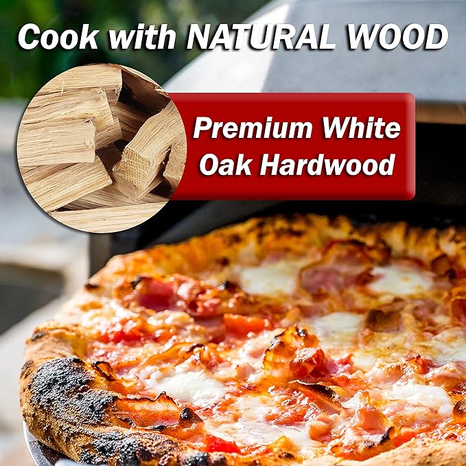 Mini Pizza Oven Wood 6 Inch Firewood Pizza Logs Naturally Cured White Oak Hardwood for Portable Wood Pizza Ovens 790 Cubic Inches, Approximately 12-14lbs