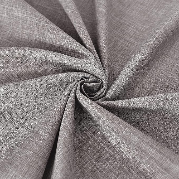 Fitable Faux Linen Tablecloths Rectangle 60 x 102 Inch - 2 Pack Neutral Table Clothes for 6 Foot Tables, Stone Flax Look Table Covers for Farmhouse, Dining, Party, Banquet, Buffet