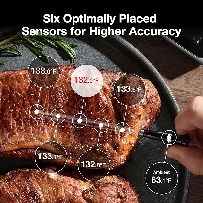 Typhur Sync WiFi Wireless Meat Thermometer Digital, 2 Probes, Smart Base, LCD Display, Unlimited Range, Bluetooth 5.4, Improved Stability, NIST-Certified Accuracy, BBQ, Grill, Smoker, Oven, Kitchen