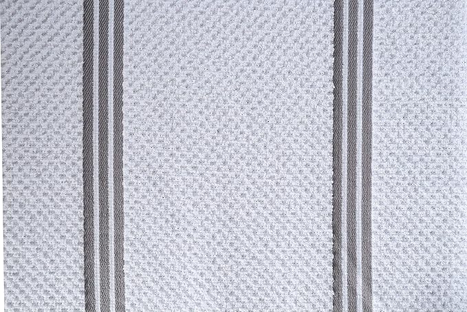 AMOUR INFINI Kitchen Towels Pack of 4 - Absorbent, Quick Drying Premium Cotton Tea Towel - Kitchen Linens 16x28 Inch Dish Towels with Hanging Loop (L.Grey)