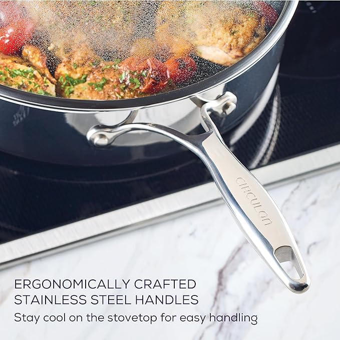 Circulon C1 Series Stainless Steel Nonstick Cookware Set - 11-Piece – Induction Pots & Pans Set with ScratchDefense, Metal Utensil Safe