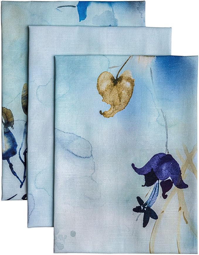 Maison d' Hermine Kitchen Towels Set of 2 100% Cotton 27.50" x 20" Reusable Cloth Tea Dish Towels Absorbent with Hanging Loop for Kitchen, Dining, Cocktail Parties Spring/Summer (Lazy Summer Days)