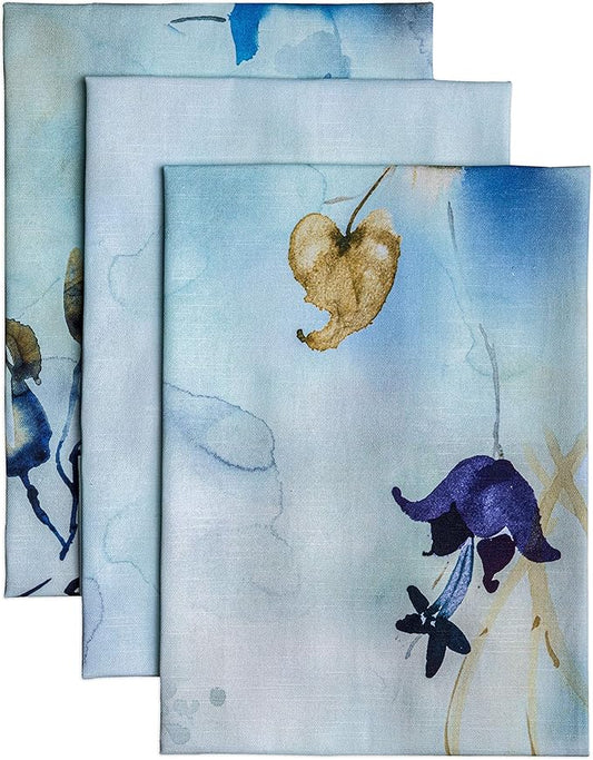 Maison d' Hermine Kitchen Towels Set of 2 100% Cotton 27.50" x 20" Reusable Cloth Tea Dish Towels Absorbent with Hanging Loop for Kitchen, Dining, Cocktail Parties Spring/Summer (Lazy Summer Days)