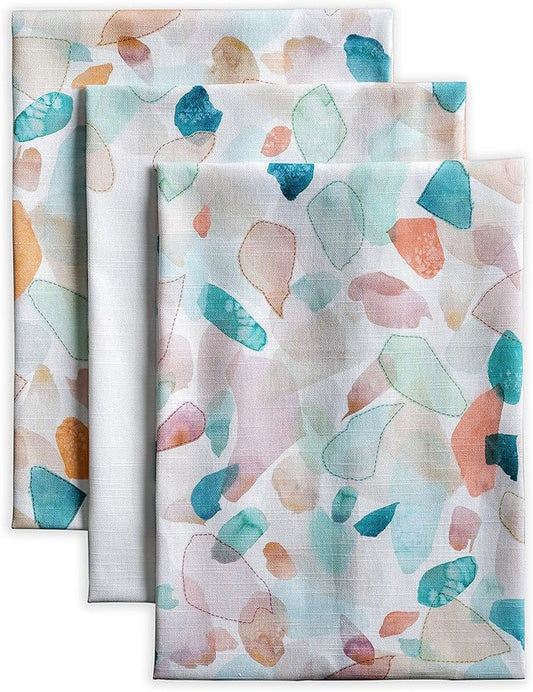 Maison d' Hermine Kitchen Towels Set of 3 100% Cotton 27.50" x 20" Reusable Cloth Tea Dish Towels Absorbent with Hanging Loop for Kitchen, Home, Dining, Cocktail Parties Spring/Summer (Summer Picnic)