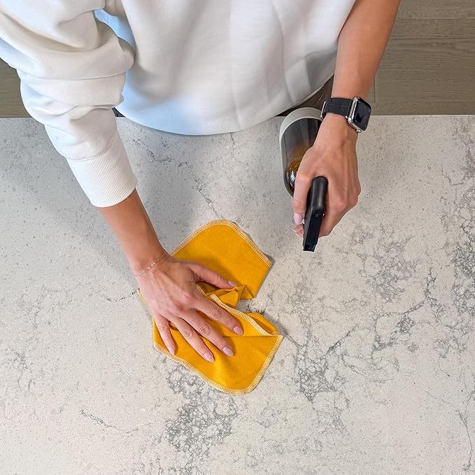 Reusable Paper Towels - 10 Pack - Roll of Washable Cotton Cloth Paper Towels - Paperless Reusable Napkins Cloth Washable - Absorbent + Long Lasting - Zero Waste Products - (Sunshine)