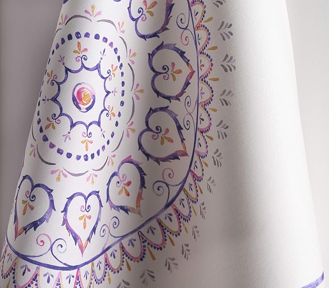 Maison d' Hermine Kitchen Towels Set of 3 100% Cotton 27.50" x 20" Reusable Cloth Tea Dish Towels Absorbent with Hanging Loop for Kitchen, Home, Dining, Cocktail Parties Spring/Summer (Mandala)