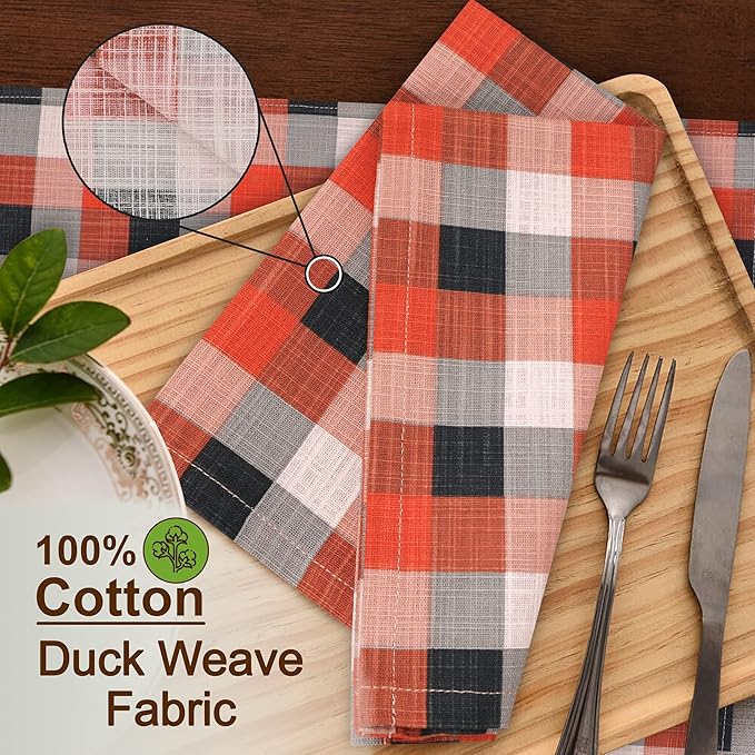 RUVANTI Cloth Napkins Set of 6 Cotton 100%, 18x18 Inches Napkins Cloth Washable, Soft, Absorbent. Cotton Napkins for Parties, Christmas, Thanksgiving, Weddings, Dinner Napkins Cloth - Play Box