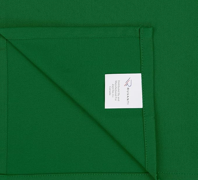 Ruvanti Cloth Napkins Set of 4, 18x18 Inches Napkins Cloth Washable, Soft, Durable, Absorbent, Cotton Blend. Table Dinner Napkins Cloth for Hotel, Lunch, Restaurant, Wedding Parties - Dark Green
