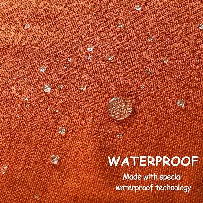 Table Cloth Rectangle Table Cover 55x95 Inches Faux Linen Wrinkle Free and Waterproof Vibrant Orange Rectangle Tablecloth for Kitchen Dining Party Buffet