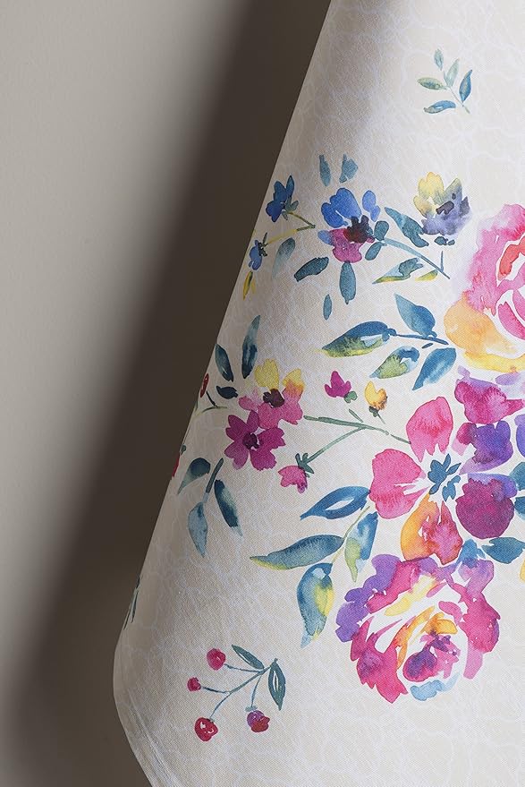 Maison d' Hermine Kitchen Towels Set of 3 100% Cotton 27.50" x 20" Reusable Cloth Tea Dish Towels Absorbent with Hanging Loop for Kitchen, Home, Dining, Cocktail Parties Spring/Summer (Rose Garden)