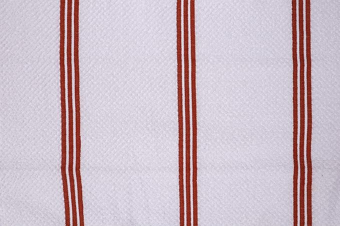 AMOUR INFINI Kitchen Towels Pack of 4 - Absorbent, Quick Drying Premium Cotton Tea Towel - Kitchen Linens 16x28 Inch Dish Towels with Hanging Loop (Rust)