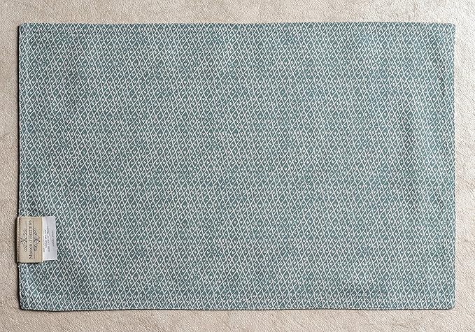Maison d' Hermine Placemats Set of 4 100% Cotton Washable Cloth Place Mats, Reusable Table Mats for Kitchen Dining Decoration, Party, Wedding, Restaurant Spring/Summer (Marquise, 13" x 19")