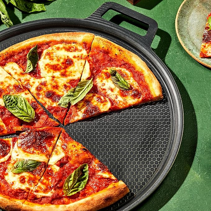 HexClad Hybrid Nonstick Pizza Steel for Pizzas and Flatbreads Up to 14", Dishwasher-Friendly, Oven and BBQ-Safe Up to 900°F
