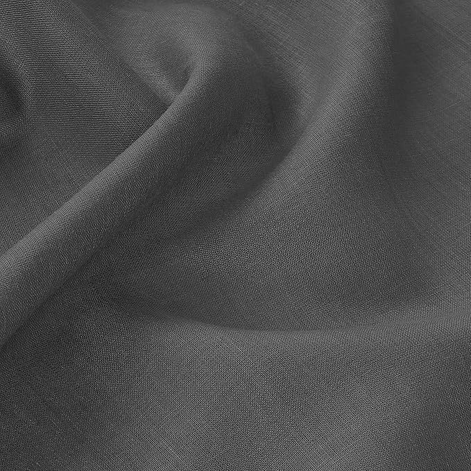 D'Moksha Homes Linen Tablecloth 60 x 120 Inch - 100% Pure Linen Charcoal Grey Table Cloth for Rectangle Tables - Machine Washable Cloth Tablecloth for Summer, Fall and Halloween