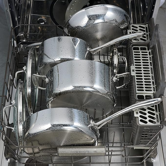 Tramontina Boston Tri-Ply Clad Stainless Steel 8-Inch Small Frying Pan, Induction-Ready Skillet, Dishwasher-Safe, NSF-Certified