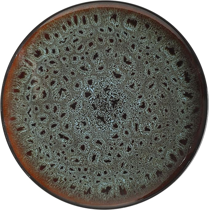 Gibson Elite Kyoto Double Bowl Dinnerware Set, Service for 4 (16pcs), Teal