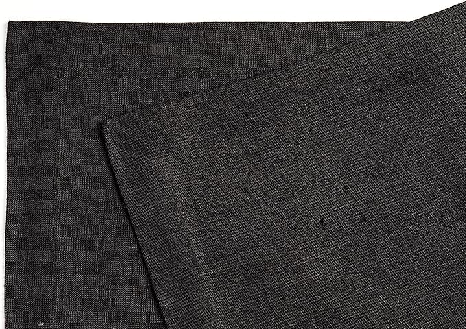 Solino Home Linen Black Placemats Set of 4 - 100% Pure Linen Placemats 14 x 19 Inch for Fall, Autumn, Winter, Thanksgiving, Christmas - Fete