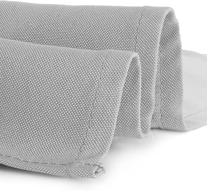 Gee Di Moda Rectangle Tablecloth - 90 x 132 Inch Silver Table Cloth for 6 Foot Table with Floor-Length Drop - Heavy Duty Washable Fabric - 6 Ft Buffet Table, Holiday Party, Wedding & Baby Shower