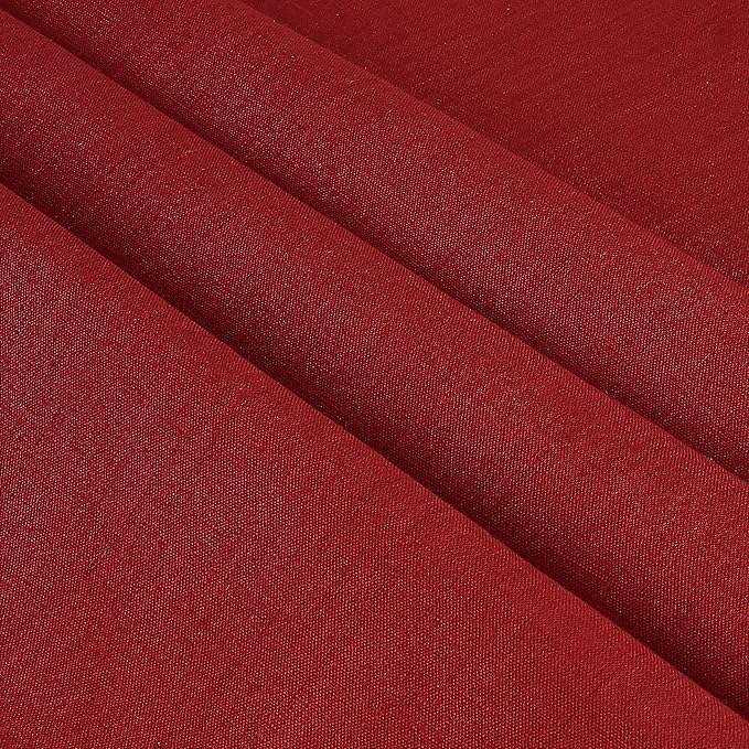 D'Moksha Homes Red Tablecloth 60 x 108 Inch - 100% Pure Linen Rectangular Tablecloth - Machine Washable Table Cloth for Fall, Autumn and Halloween