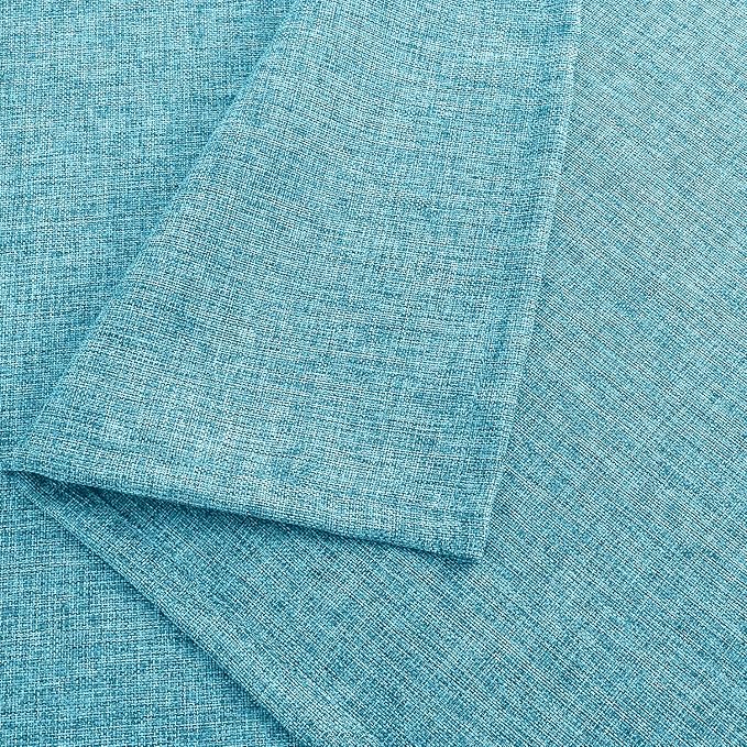 Hiasan 2 Pack Faux Linen Square Tablecloth - Wrinkle and Stain Resistant Washable Table Cloth for Kitchen Dining Room Holiday Table Cover for Party Dinner, Teal, 54 x 54 Inch