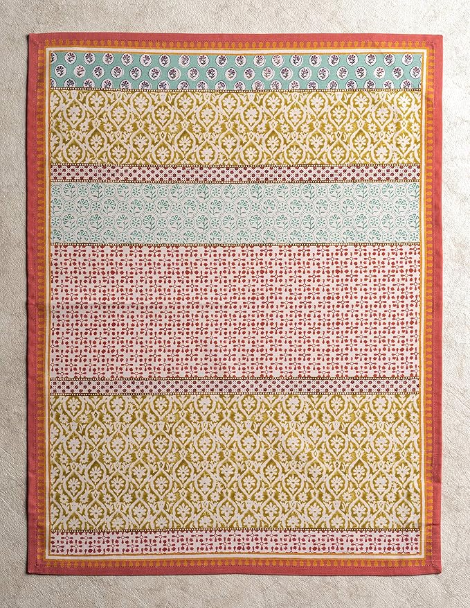 Maison d' Hermine Kitchen Towels Set of 3 100% Cotton 27.50" x 20" Reusable Cloth Tea Dish Towels Absorbent with Hanging Loop for Kitchen, Home, Dining, Cocktail Parties Spring/Summer (Provence)