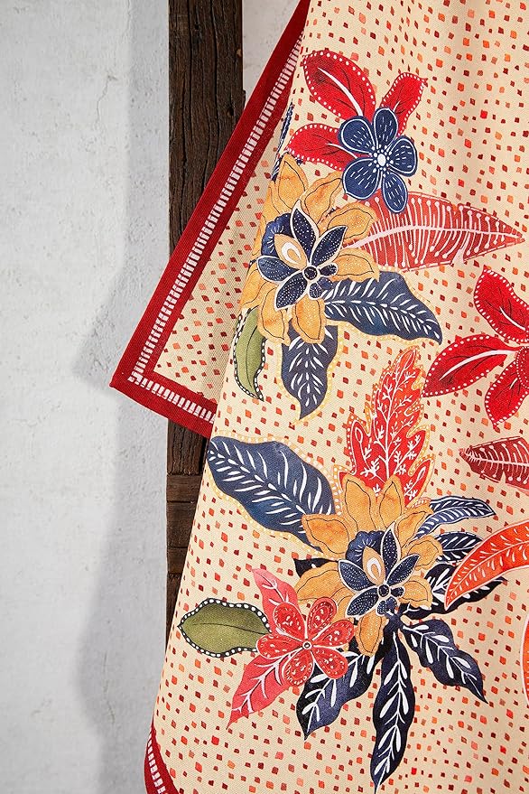 Maison d' Hermine Kitchen Towels Set of 3 100% Cotton 20" x 27.5" Reusable Cloth Tea Dish Towels Absorbent with Hanging Loop for Kitchen Dining Thanksgiving Christmas Decorations (Orient)