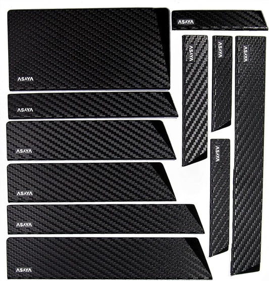 Asaya Professional Knife Edge Guards -Universal Blade Covers - Extra Strength, ABS Plastic and BPA-Free Felt Lining, non-Toxic and Food Safe - Knives Not Included (11Pcs)