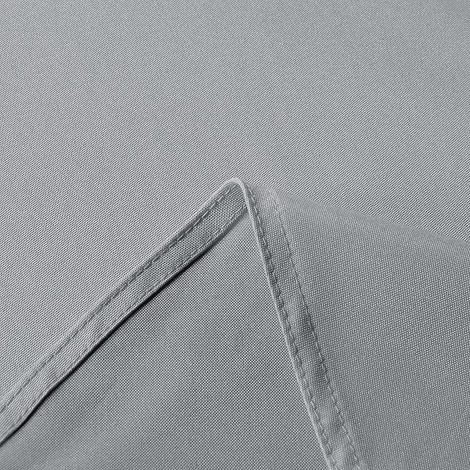 sancua Square Tablecloth - 70 x 70 Inch - Stain and Wrinkle Resistant Washable Polyester Table Cloth, Decorative Fabric Table Cover for Dining Tables, Buffet Parties and Camping, Silver Grey