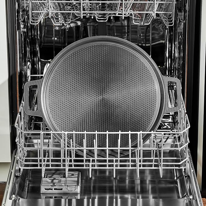 HexClad Hybrid Nonstick Pizza Steel for Pizzas and Flatbreads Up to 14", Dishwasher-Friendly, Oven and BBQ-Safe Up to 900°F