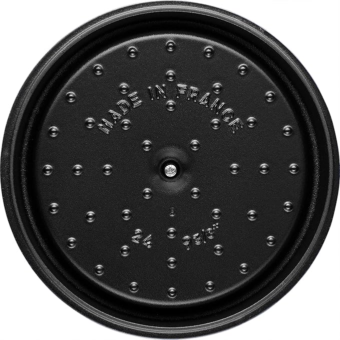 Staub Cast Iron Dutch Oven 5-qt Tall Cocotte, Made in France, Serves 5-6, Matte Black