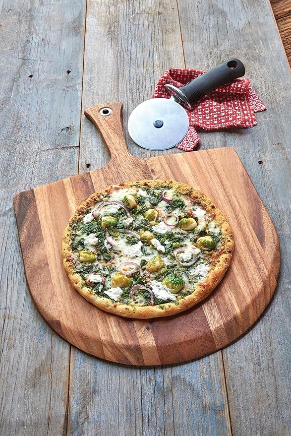 Ironwood Gourmet Napoli Pizza Peel, Acacia Wood 14 x 20 x 0.5 Inches