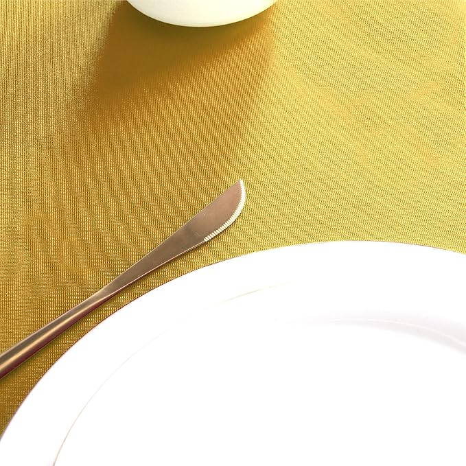 sancua Square Tablecloth - 54 x 54 Inch - Stain and Wrinkle Resistant Washable Polyester Table Cloth, Decorative Fabric Table Cover for Dining Tables, Buffet Parties and Camping, Yellow