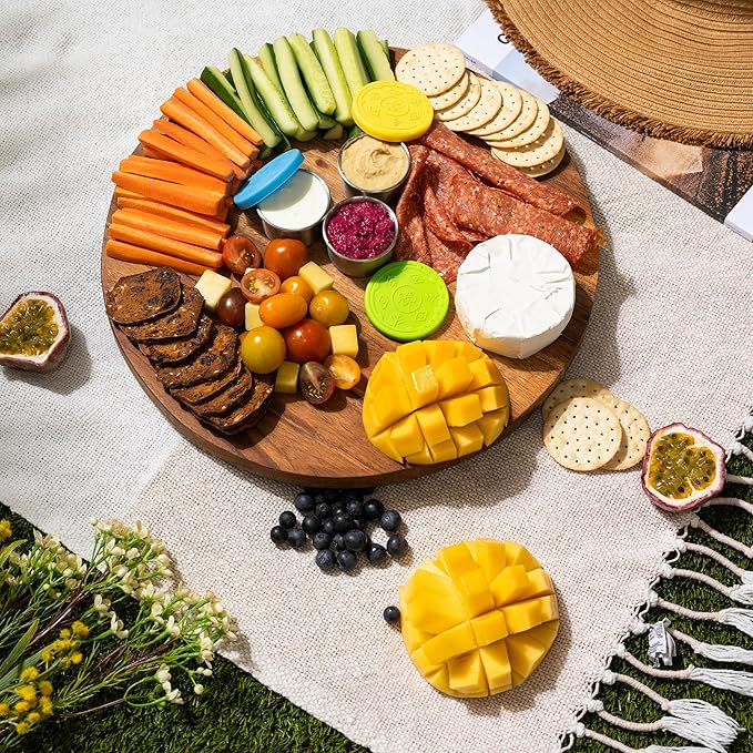 Everusely - Stainless Steel Food Containers - 3 Pack, Summer - Lunch Box - Snack Containers for Office, Home Food Storage - Leakproof with Silicone Lids - Dishwasher & Freezer Safe