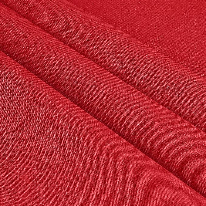 D'Moksha Homes Bright Red Linen Tablecloth 60 x 84 Inch - 100% Pure Linen Table Cloth for Rectangle Tables - Machine Washable Cloth Tablecloth for Fall, Autumn and Halloween