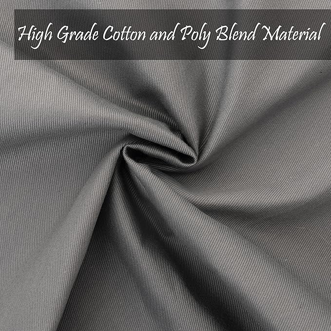 Kitchen Cloth Napkins 12 Pack 18X18 Inches Cotton Blend Soft Fabric with Hemmed Edges, Grey Dinner Napkins Washable Reusable and Durable Linen Napkins for Parties Table Setting Decor (Gray) by PERLLI