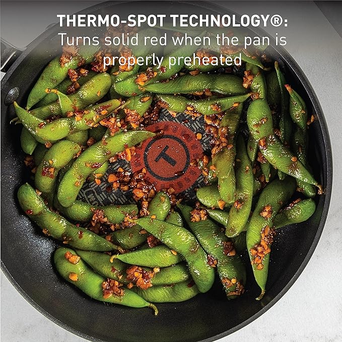 T-fal Ultimate Hard Anodized Nonstick Cookware Set 12 Piece, Oven Broiler Safe 400F, Lid Safe 350F, Kitchen Cooking Set w/Fry Pans, Saucepans, Dutch Oven, Pots and Pans, Dishwasher Safe, Black