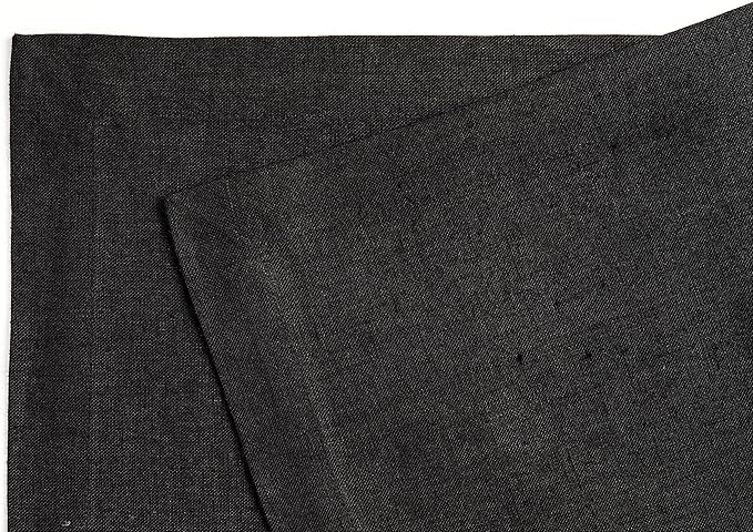 Solino Home Linen Black Placemats Set of 6 - 100% Pure Linen Placemats 14 x 19 Inch for Fall, Autumn, Winter, Thanksgiving, Christmas, Holiday - Fete