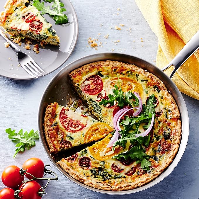 Tramontina Signature Tri-Ply Clad Stainless Steel 10-Inch Frying Pan, Induction-Ready Skillet, Dishwasher-Safe, NSF-Certified, Made in Brazil