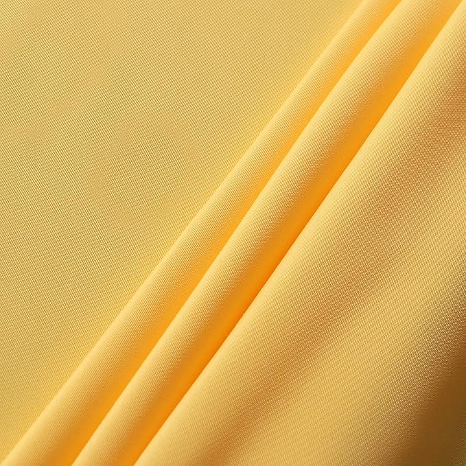 sancua Square Tablecloth - 60 x 60 Inch - Stain and Wrinkle Resistant Washable Polyester Table Cloth, Decorative Fabric Table Cover for Dining Tables, Buffet Parties and Camping, Yellow