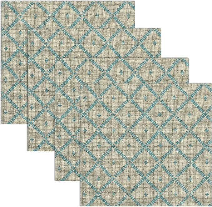 RUVANTI Cloth Napkins Set of 6 Cotton 100%, 18x18 Inches Napkins Cloth Washable, Soft, Absorbent. Cotton Napkins for Parties, Christmas, Thanksgiving, Weddings, Dinner Napkins Cloth - Linear