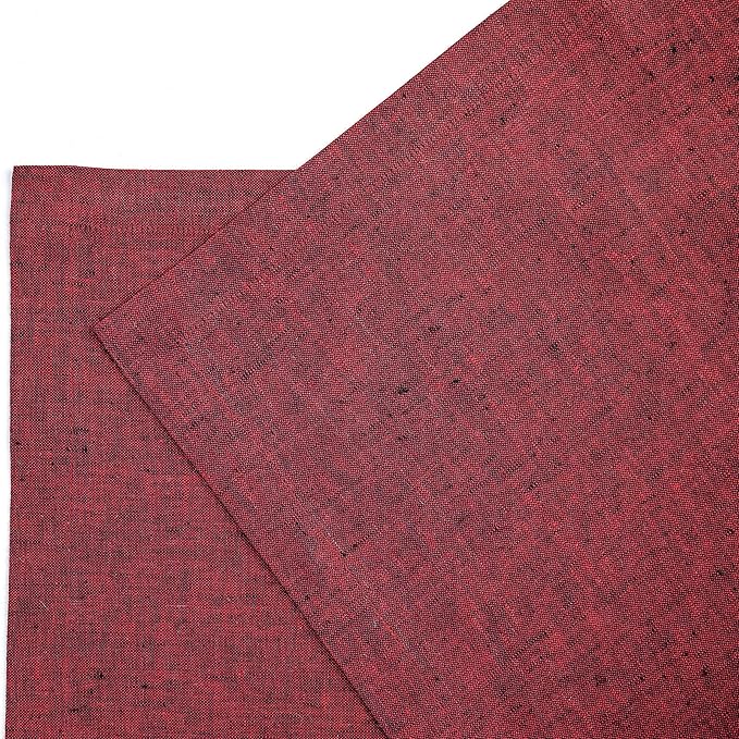 Solino Home Linen Placemats Set of 4 - Red Garnet Placemats 14 x 19 Inch - 100% Pure Linen Table Mats for Fall, Autumn, Thanksgiving, Christmas, Holiday, Winter - Athena